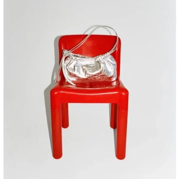 Zara metallic crossbody bag, silver, NWOT - Picture 4 of 7